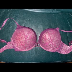 Victoria’s Secret Extreme Push Up Burgundy Lace Bra 34C